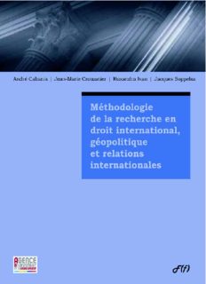 Méthodologie de la recherche en droit international, géopolitique et relations internationales