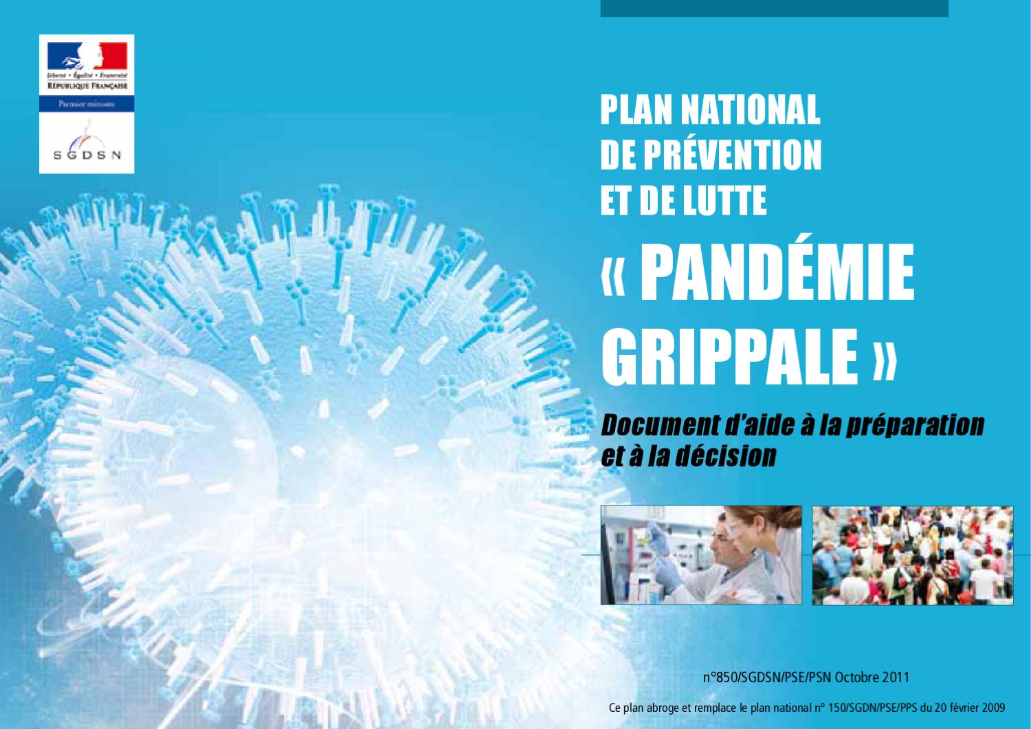 Plan national de prévention et de lutte « Pandémie grippale » Document d’aide à la préparation et à la décision