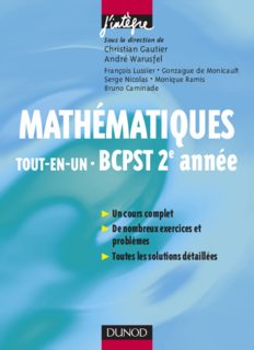 Mathématiques tout-en-un BCPST 2e année: Cours et exercices corrigés