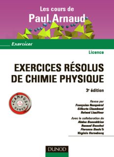 EXERCICES RÉSOLUS DE CHIMIE PHYSIQUE