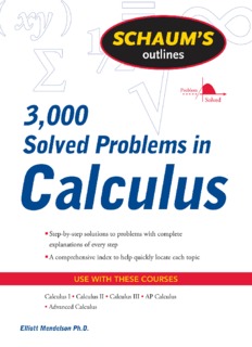 3000 Solved Problems in Calculus