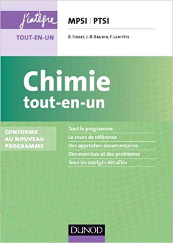 Chimie tout-en-un MPSI-PTSI